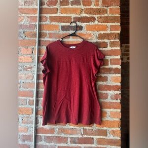 Time and tru Women’s top with ruffle sleeves, size: large (12-14)